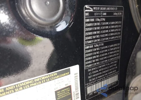 2018 Jaguar F-Pace 25T Premium z USA, uszkodzony, nr VIN SADCJ2FX8JA265520